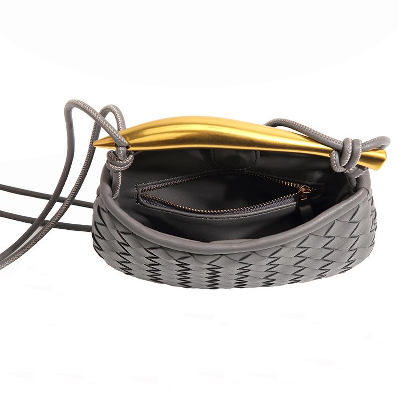 Cute Mini Sardine Woven Bag Small Trumpet Hand Holding Crossbody Braided Women's Bag