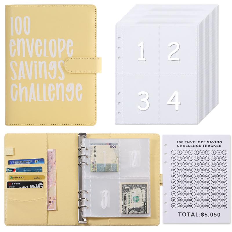 A5 Couple's 100-Day Savings Notebook with Insertable Binder