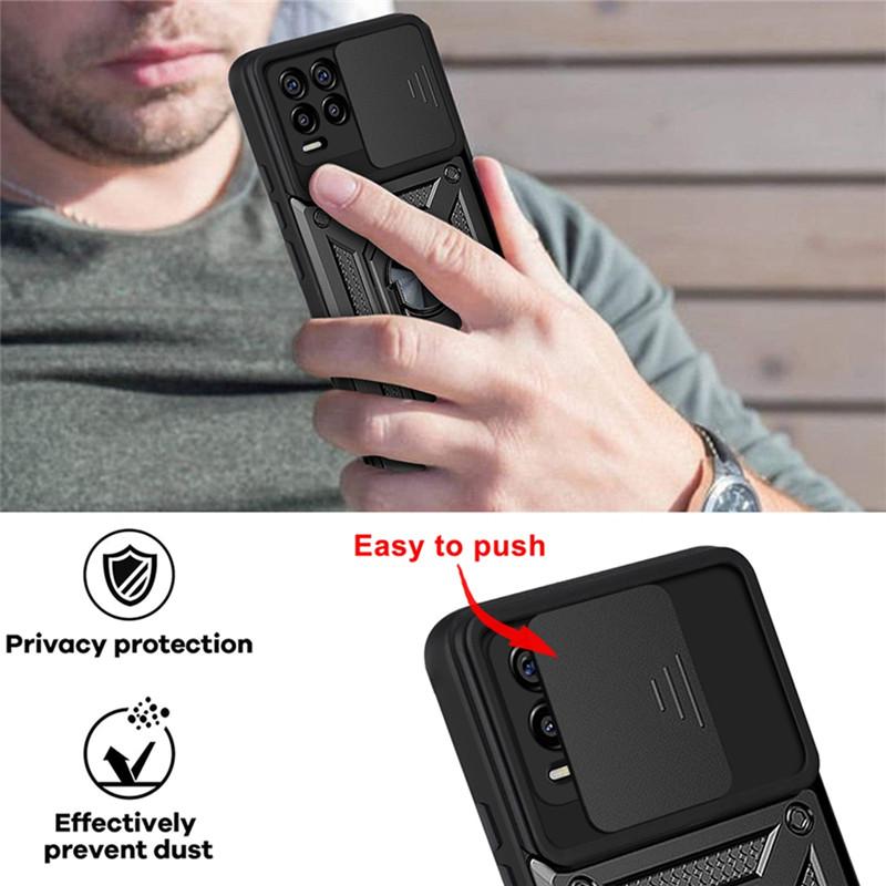 Pro OPPO Realme 5 8 9i 9 10 Pro Plus pouzdro Shockproof Armor Car Holder Ring Kryt pro Realme C3 C11 C12 C15 C25 C30 C31 C33 C35