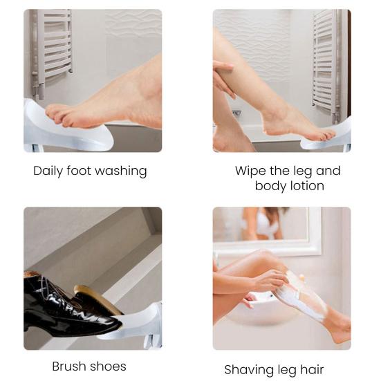 Pedale Antiscivolo Sgabello Poggiapiedi Sedia da Doccia con Facile Installazione Poggiapiedi Oscillante Ergonomico Miglioramento Postura Poggiapiedi