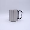 Camping Stainless Steel Carabiner Coffee Cup - Portable, Double-Layer, Available In Large and Small Sizes for Outdoor Sports