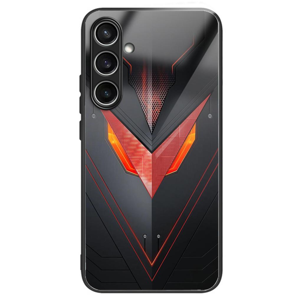 For Samsung Galaxy S24 FE Case Tempered Glass TPU Drop-Proof Phone Cover Pattern Printing