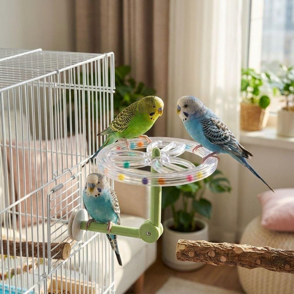 Adjustable Parrot Rotating Windmill Perch Toy Parrot Standing Platform Indoor Play