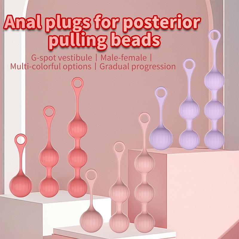 New Anal Beads Liquid Silicone Butt Plug Soft Anal Balls G-Spot Stimulator Anal Dilator Sex Toys For Women Men Prostate Massages