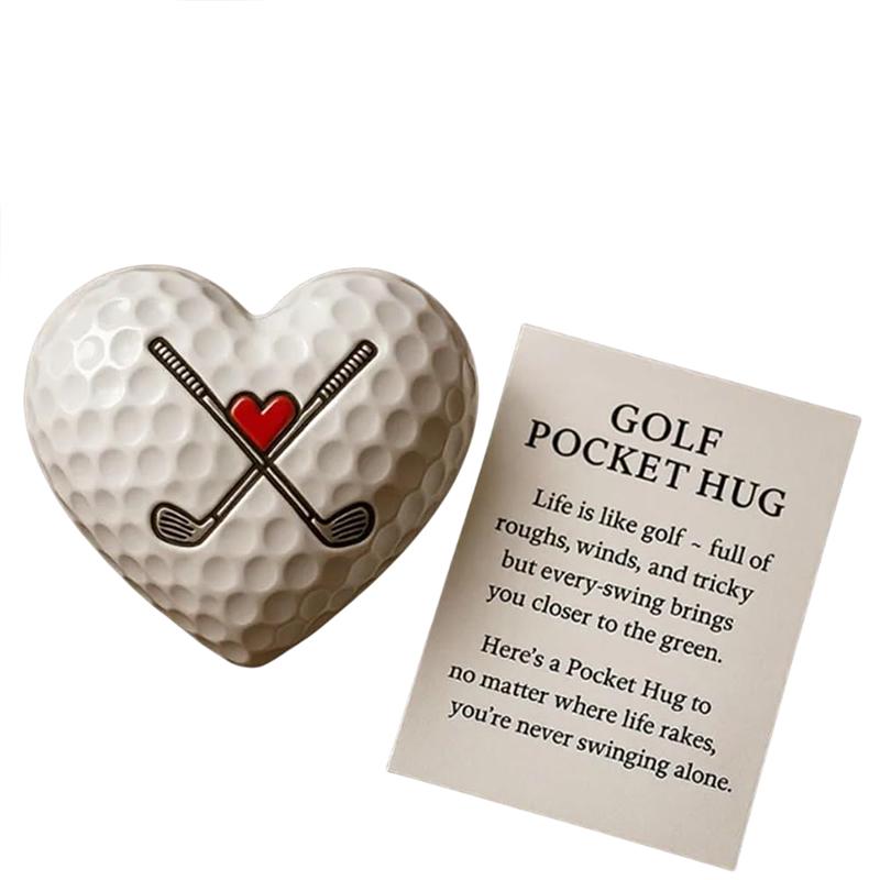 Golf Pocket Hug, Inspirierendes Golfgeschenk mit aufmunternder Botschaftskarte, Kleines Geschenk für Golfliebhaber, Durchdachtes Golfgeschenk