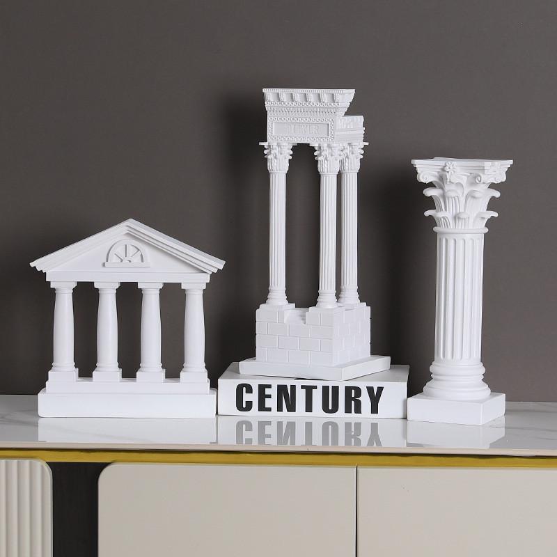 Greek Ancient City Building Model Statue Resin Desktop Decor For Photography And Gift Giving