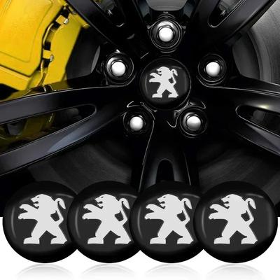 4pcs 56+60mm Car Wheel Center Hub Caps Sticker Auto Emblem Badge For PEUGEOT 106 206 306 406 107 207 307 407 301 308 2008 3008