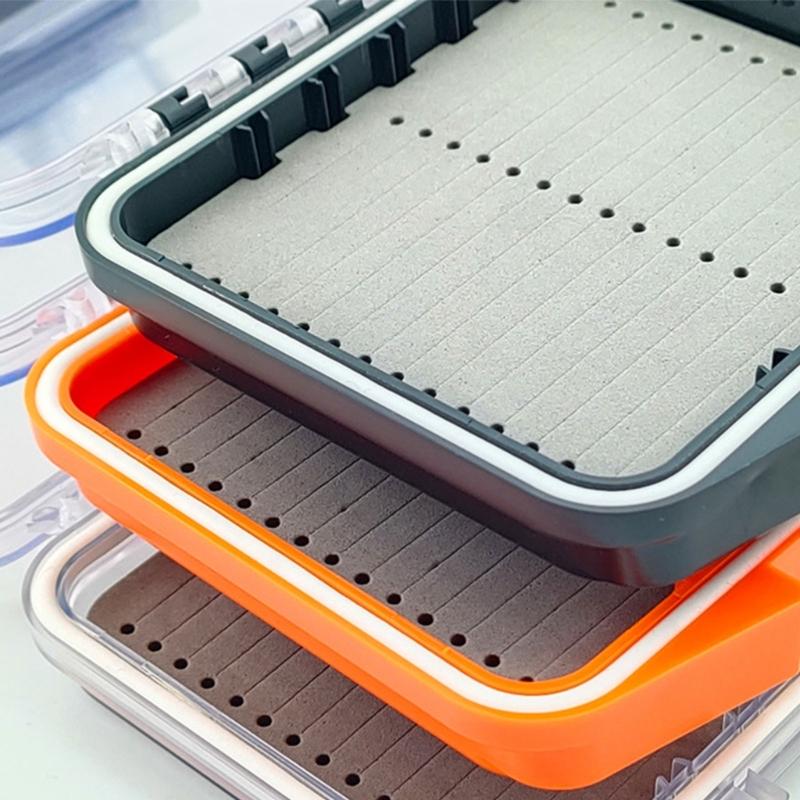 Spoon Hook Baits Organizers Tray Flying Fishing Tackle Waterproof Fly Storage Box Fishing Tackle Box with Sponge Pad