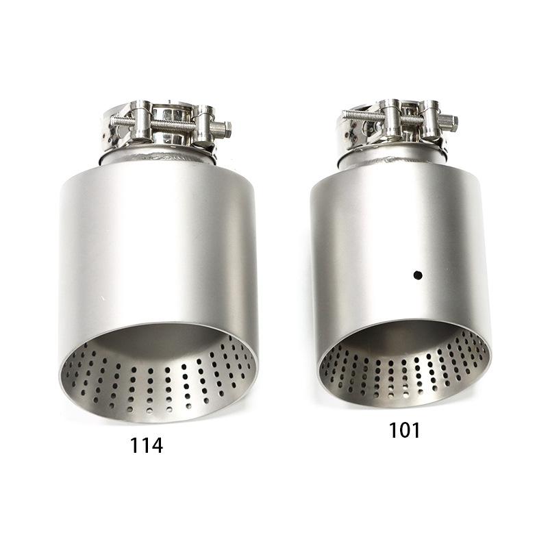 Universal Frosted Mesh Stainless Steel Muffler for Car Exhaust Pipe Modification Golf GTI Tail Throat - Perfect Fit