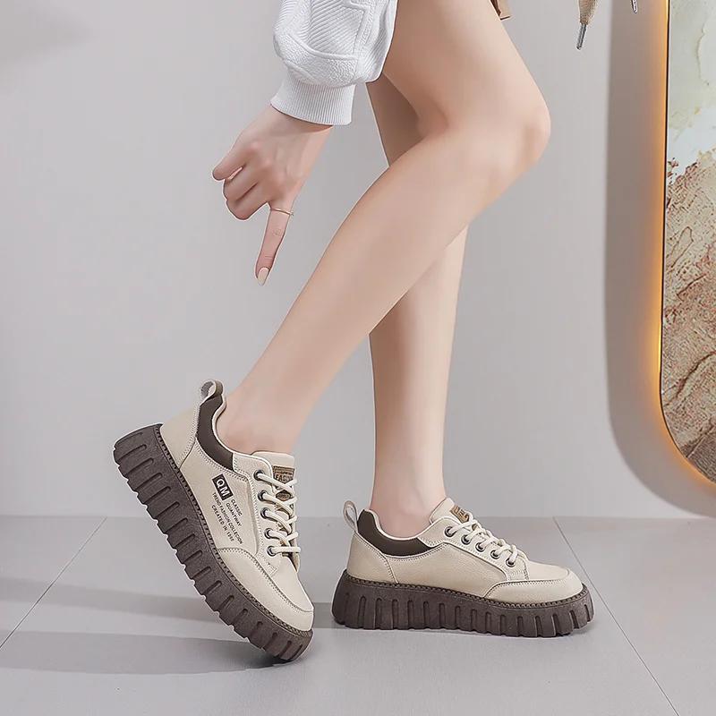 Fashion Round Foot Height Increasing Luxury Designer Women Sneakers Casual China Women Shoes Brand Green Sport Trending Bity Nice 0