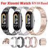 Metal Band For Xiaomi Mi Band 9 10 Watchband Stainless Steel Slim Business Strap For Xiaomi Band 8 Sport Bracelet Accessories