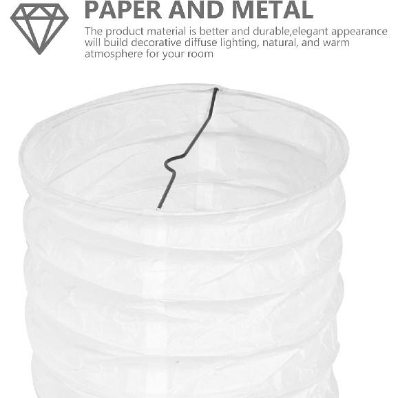 Uonlytech 2pcs Paper Shades Nordic Simple Japanese Style Standing Lamps Replacement for Bedside Desk Wall Floor Lamp