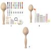 Darning Egg Wood Sewing Tool and Thread Needle Kits Patch Holes Repair for Socks Hats Pant Sweaters DIY Crafts