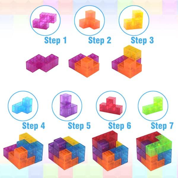 Cube Clear Educational Magnetic Block Magnetic Cube Puzzle, Toy, Toy, Assembly, Cube, Puzzle,