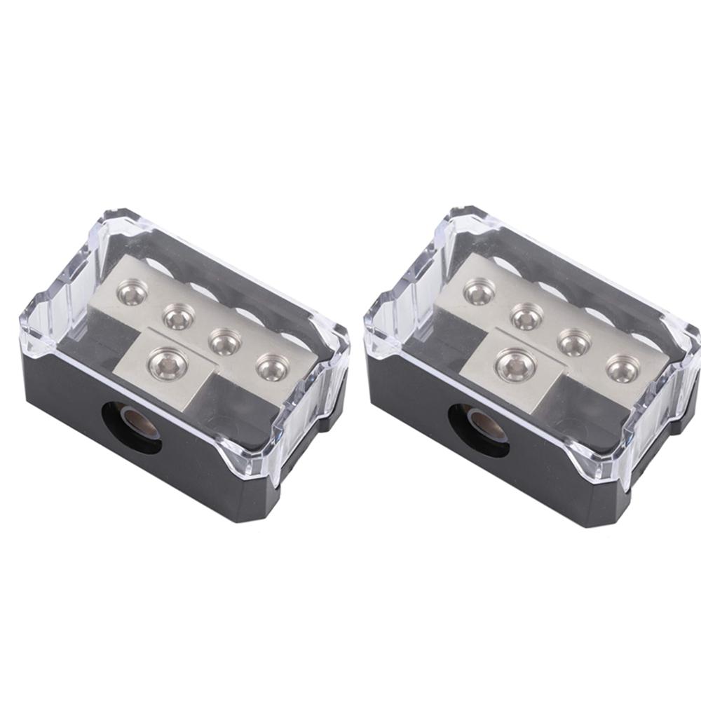 

2PCS Car 4-way Audio Amp Power /Ground Distribution Block For Car Truck Boat