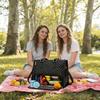 Damen Lunchtasche Umhängetasche mit isoliertem Lunchfach Große Kapazität Laptop Tasche Gesteppte Handtasche für Arbeit Reisen Business Casual Gebrauch