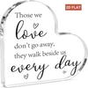 2D Flat, Memorial Keepsake Gift Suitable for Loss of Dad, Father, Husband, Brother - Acrylic Heart Plaque with Sympathy Message, Bereavement Gift for