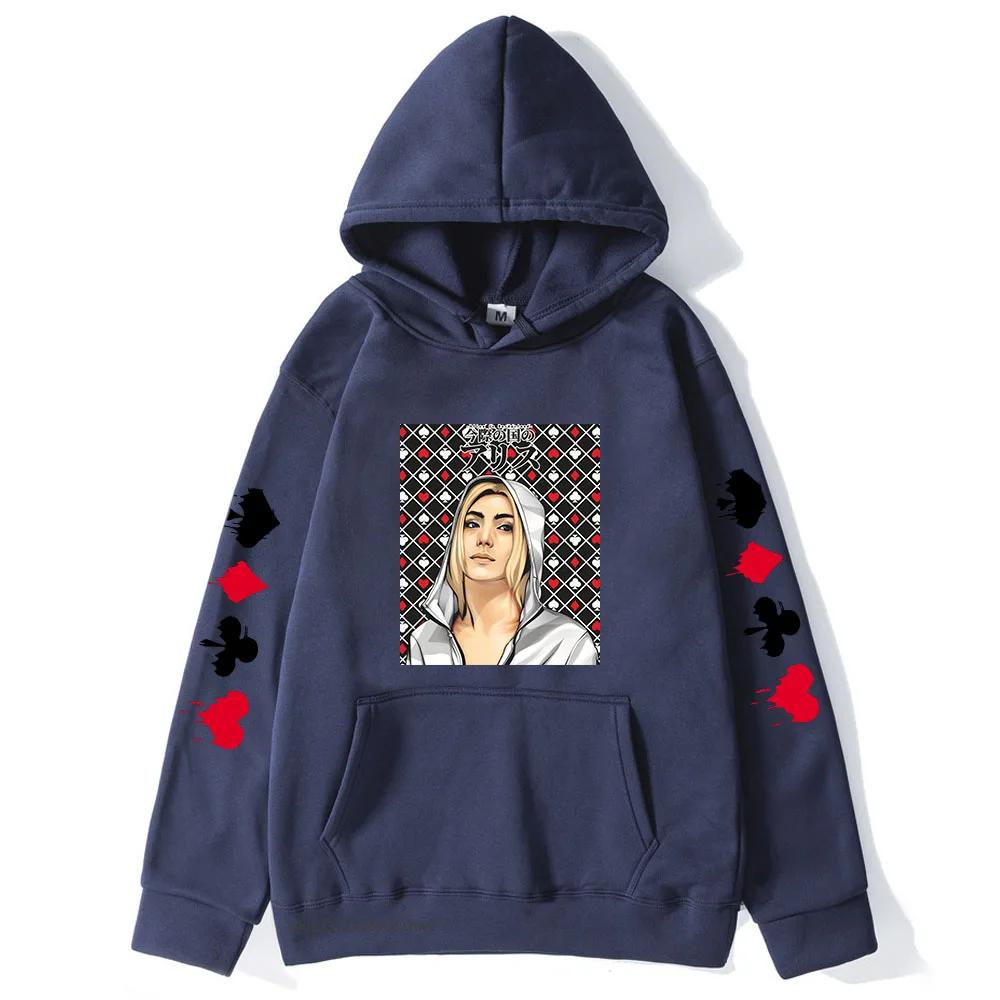 Alice In Borderland Hoodie Men Cartoon Chishiya Sweatshirt Women Anime Graphic Streetwear Winter Top Clothing