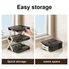 Plate Storage Rack Three-Tier Foldable Kitchen Organizer with Open Access Design Space-Saving Collapsible Food Display Rack for Parties And Buffets