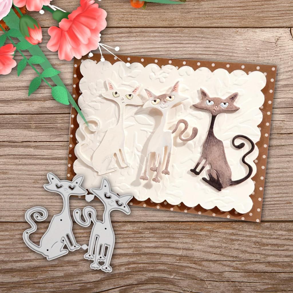Set Fustelle Metalliche Per Biglietti E Scrapbooking - Stencil Natale 9,7x6,4 Cm - Con Spilla Omaggio