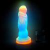 Extra Large Silicone Penis Shaped Mixed Color Luminous Simulation Penis  Male And Female Masturbation Device Adult Sex Toy