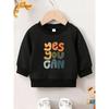 European sizes A Easy Letter Print Design, a Lightweight Round-Neck Sweatshirt for  Kids Aged 0-3 Years, Durable And Wrinkle-Resistant