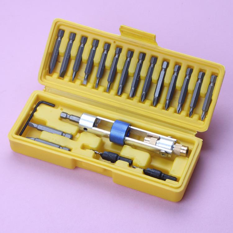 20-Piece High-Speed Steel Drill & Screwdriver Bit Set for Air/Manual Use