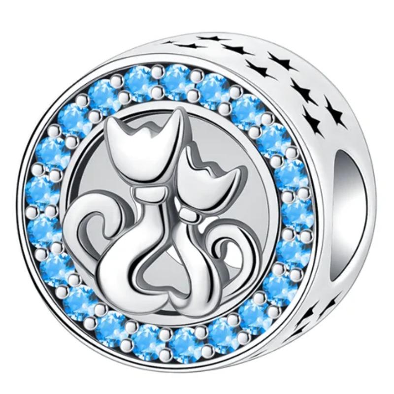 New Heart-Shaped Charms Copper Flower Forever Love Beads Fit Original Bracelets Necklace For Women Diy Jewelry Gift