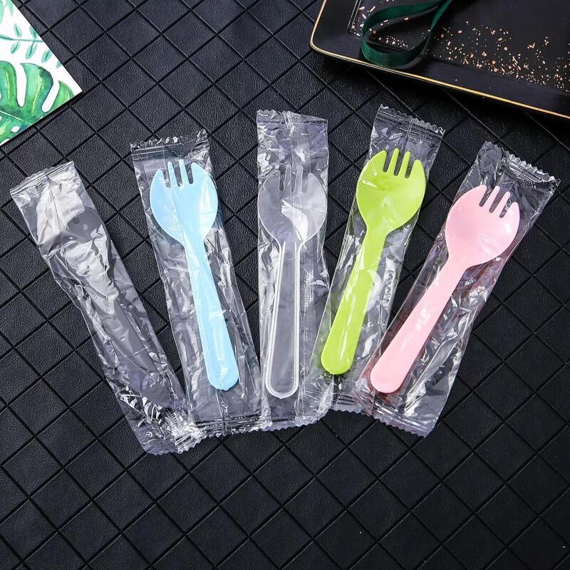 Disposable Plastic Long Handle Spoons  Forks