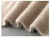 Men's Half-High Collar 100% Pure Wool Sweater - Thickened Loose Knit Pullover for Autumn/Winter