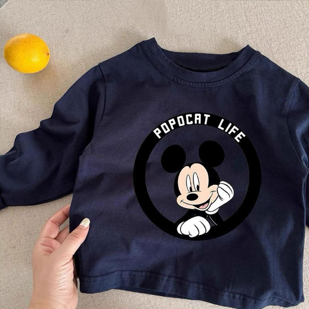 Trendy Spring & Autumn Kids' Cotton Long Sleeve T-Shirt - Cute Design for Boys & Girls