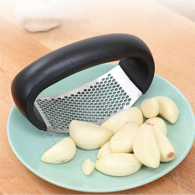 Garlic Mud Artifact 304 Stainless Steel Garlic Mortar Household Kitchen Utensils Stirring, Smashing and Smashing Garlic Ring Garlic Press