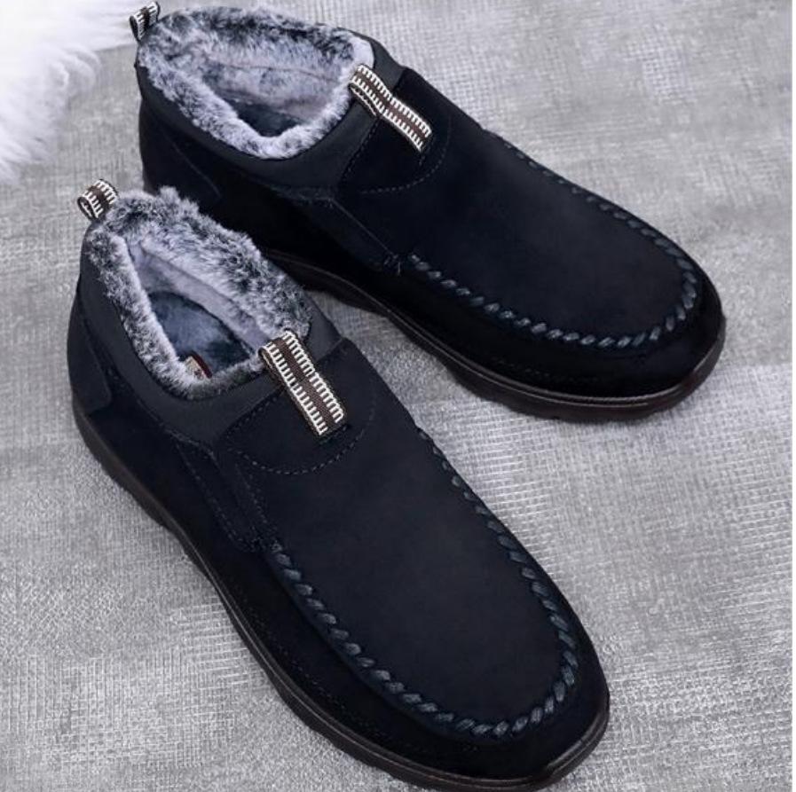 Winter Padded Men's Shoes Casual Plus Size Cotton Boots
