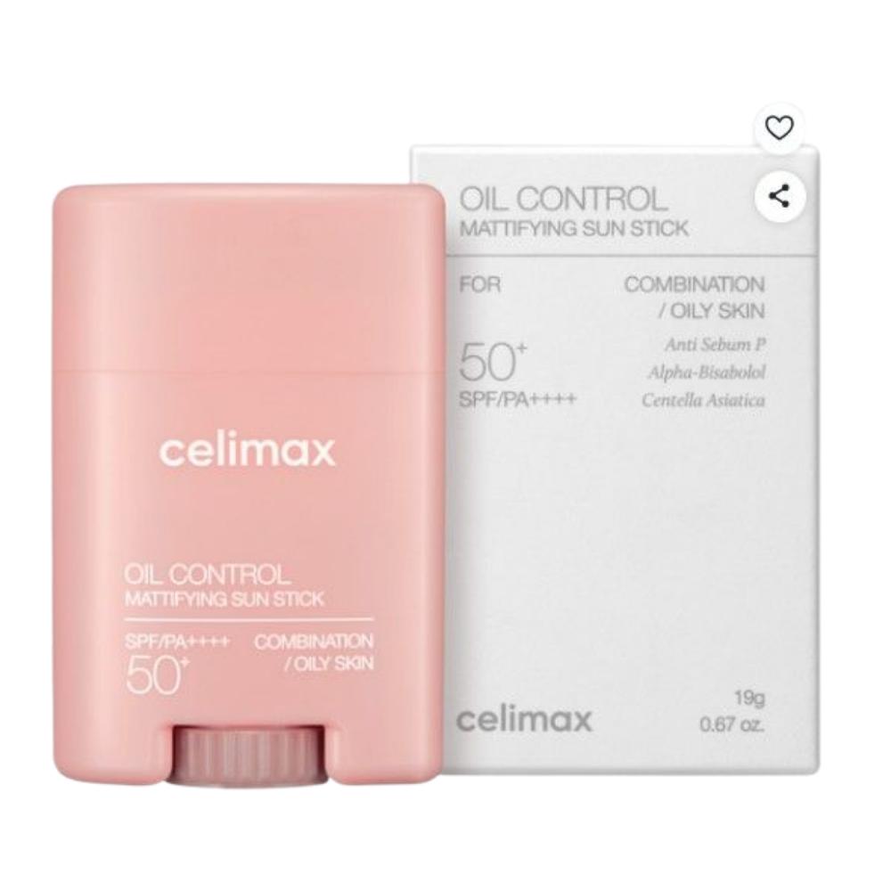 Cellimax Oil Control Mattifying Sun Stick SPF50+ PA++++ Portable Matte Sunscreen Stick 19g