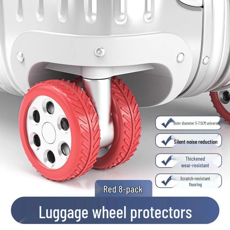 Silicone Silent Luggage Wheel Cover - Universal Replacement Accessory