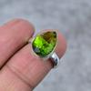 Peridot Gemstone Handmade 925 Sterling Silver Jewelry Ring Size 9 M-284