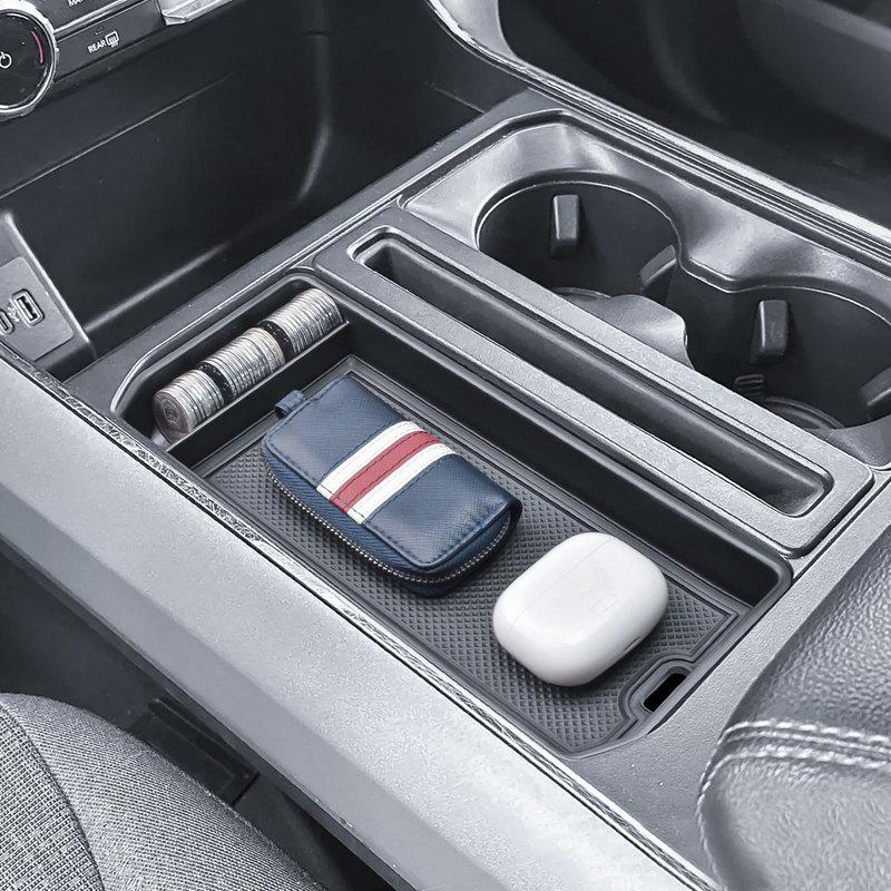 Center Console Pocket Cover for Ford F150 -2024 2025 Adapter Ert Tray Gear Shifter Hidden Panel Ert Car Storage Cover