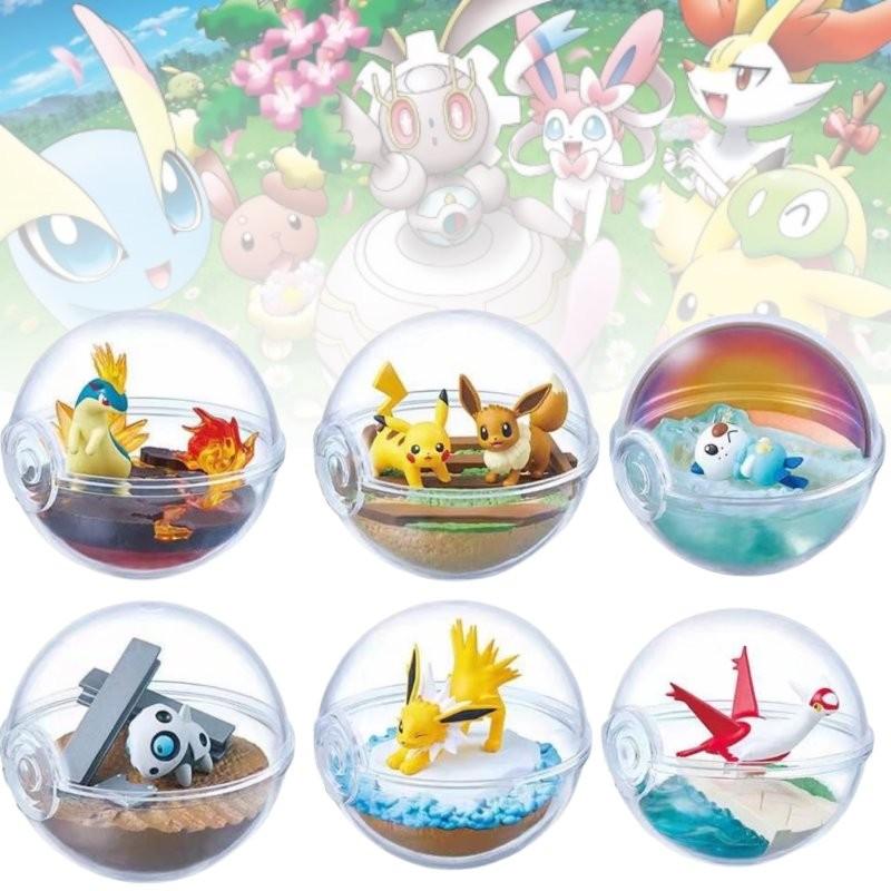 Charming Pokemon 6pcs Poke Ball Toy Doll Models For Unique Tabletop Decoration