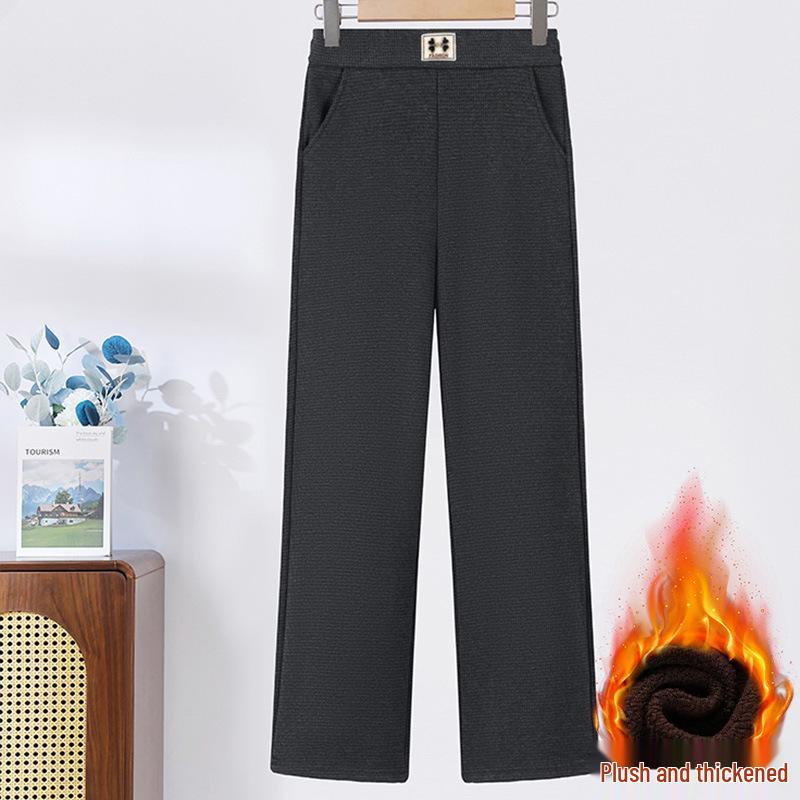 Damen Winter Wollhose mit weitem Bein: Verdickt, Plus Samt, für mittlere und ältere Menschen