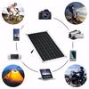 12V 20W Solarpanel monokristalline Silizium-Solarzelle mit Dual-USB-Autoladegerät, Feuerzeug, Alligator