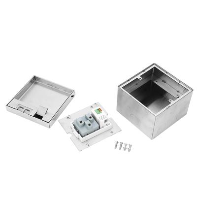 Concealed Socket 3 Holes Floor Outlet Waterproof Electrical Outlet Box for Conference Room Counterto