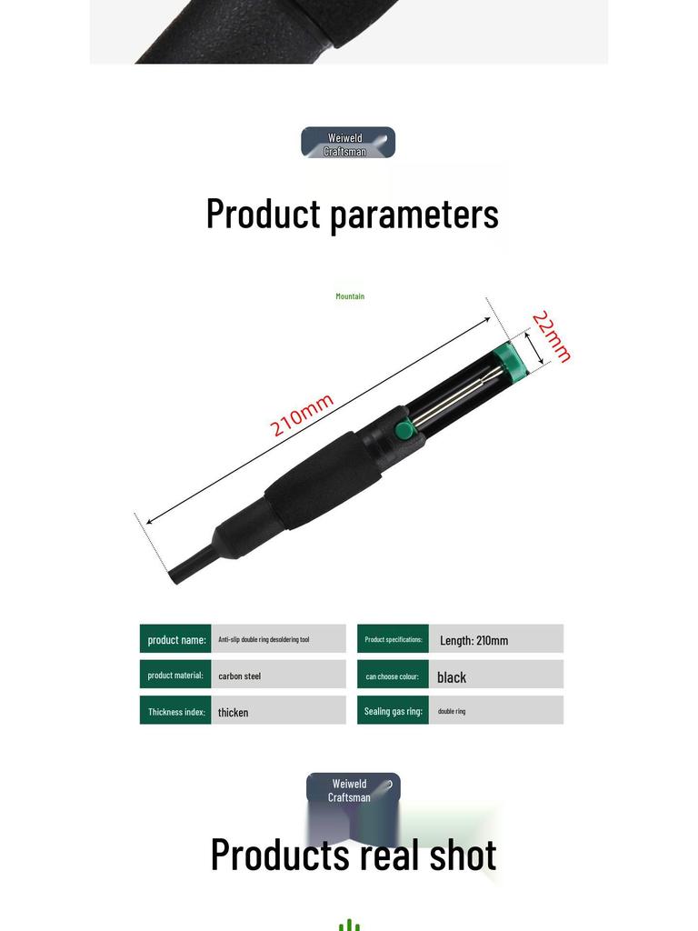 High-Performance Desoldering Pump & Iron with Silicone Tip for Home Repairs