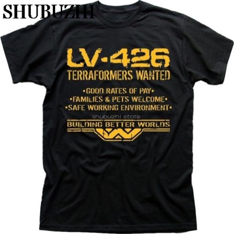 

LV426 Terraformers wanted ALIENS PROMETHEUS black tshirt FN9493 man tee shirt luxury brand tops cotton tees S