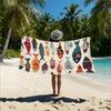 Buntes Fisch-Strandtuch Boho Nautischer Druck Schnelltrocknende Mikrofaser Sandfest für Reisen Pool Fitnessstudio Küstenstrand