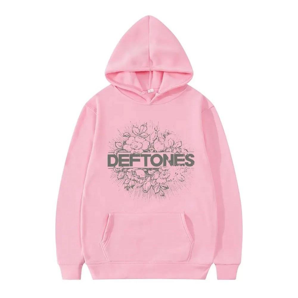 

New Deftones Fashion Prevalent Print Hooded Women Plus Size Hoodies Retro Punk Sweatshirt Personality Streetwear XL