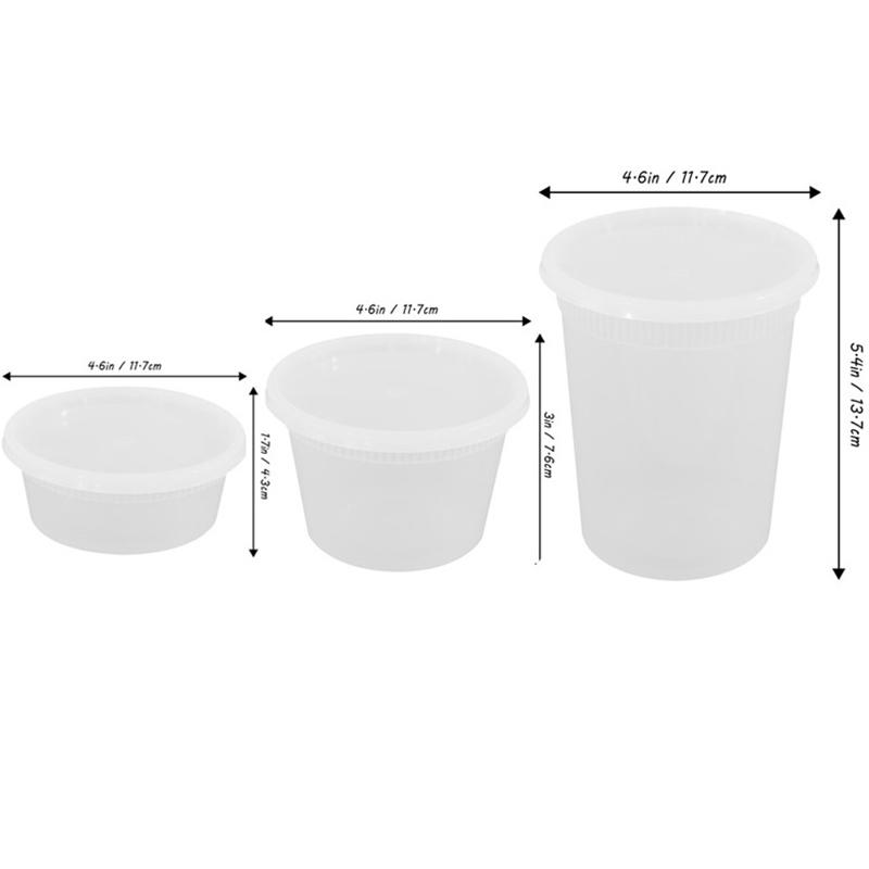 10Pcs Food Storage Box With Lid Clear Food Grade Bpa-Free Freezer Microwave Safe Meal Prep Deli Takeaway Food Packing Container