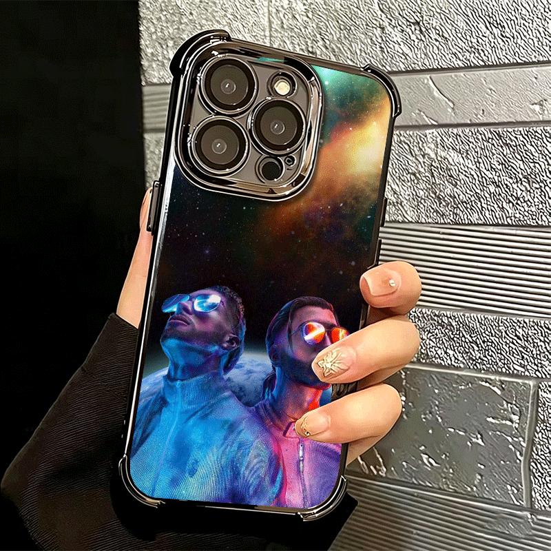 PNL QLF Rapper Singer Soft Phone Case For iPhone 15 16 17 Air 14 Pro Max 16E Plus 13 12 Mini Plating Anti-Fall Fundas