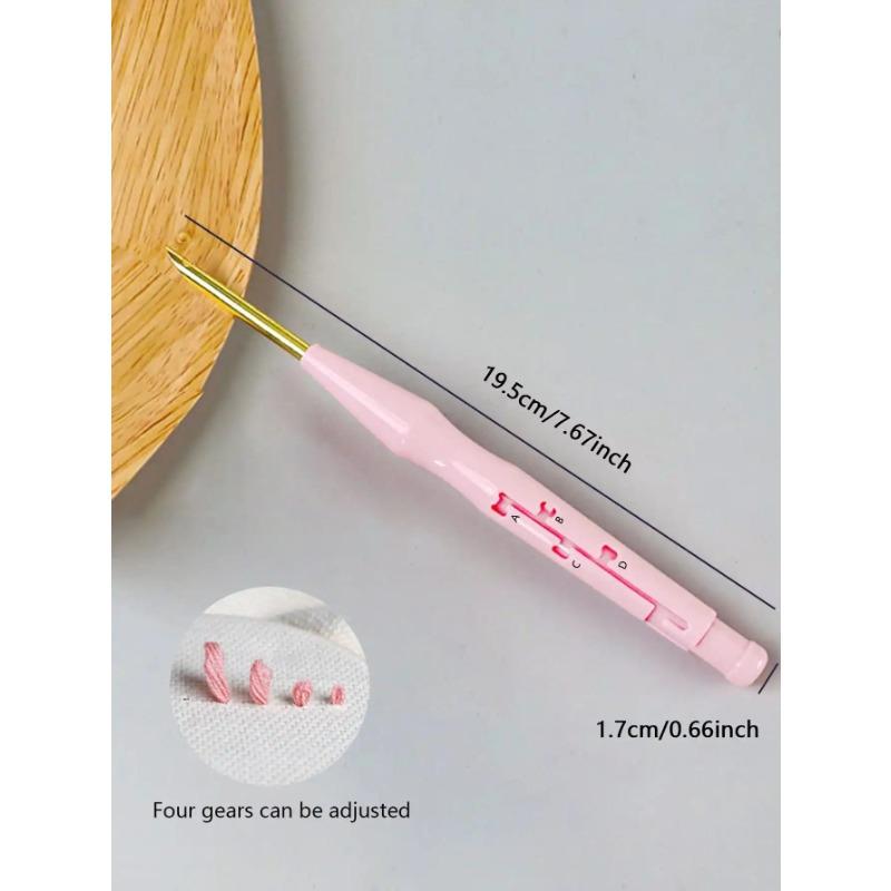 

Регулируемая вышивка пуансонной иглой Толстая латунная игла Шерстяной войлок Инструменты для тыканья Ручка DIY Волшебный ковер Крючок Рукоделие