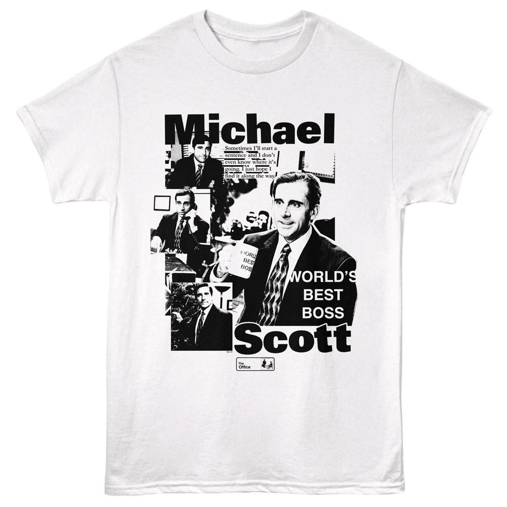 The Office TV Show Michael Scott Collage World s Best Boss Men s T Shirt XXL