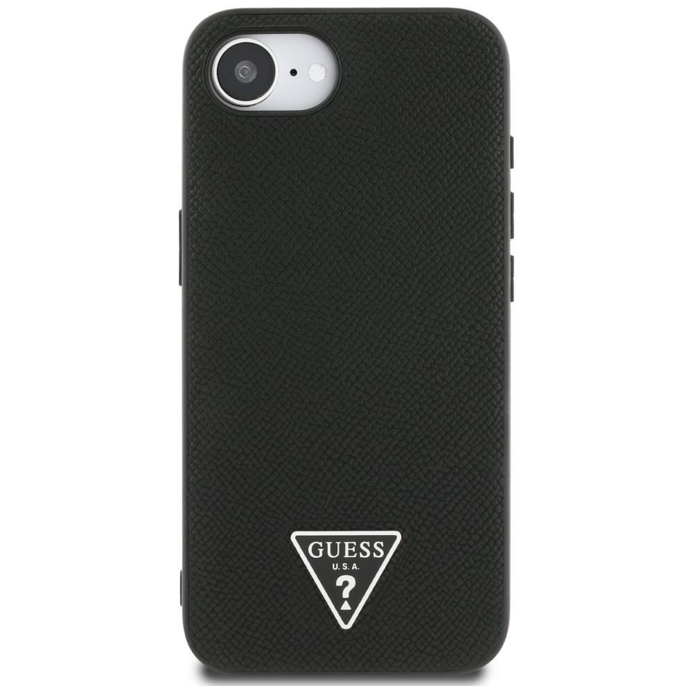 Guess Grained Triangle MagSafe case for iPhone 16e / 17e black
